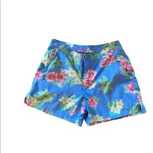 RALPH floral shorts, side pockets, button zip front closure size: 6